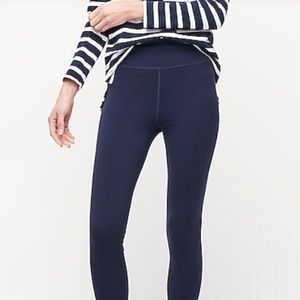 J. Crew high-rise full-length navy blue leggings
